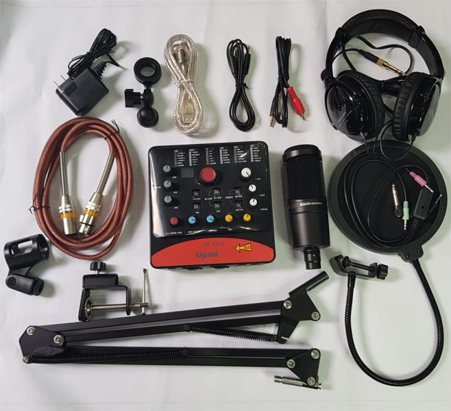 Bộ Mic hát livestream siêu cao cấp+ Tai nghe Vip