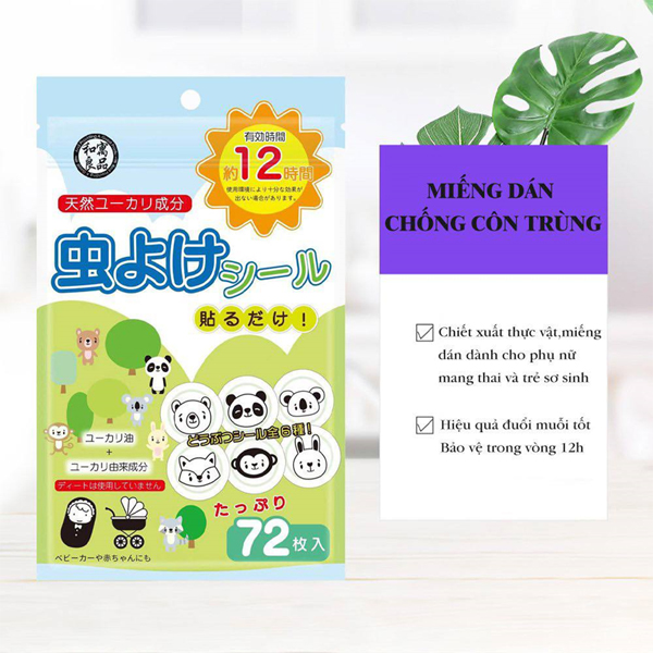 Miếng dán chống muỗi 12h (72 miếng) - Nhật
