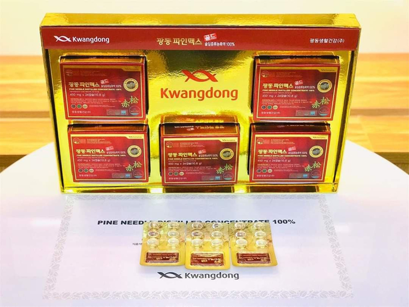 Tinh Dầu Thông đỏ  KWANGDONG - Hàn Quốc 120v( ngày 2v/2 lần)