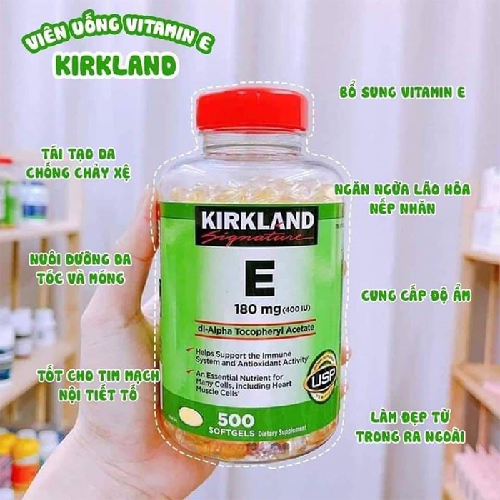 Viên uống vitamin E kirkland- Mỹ