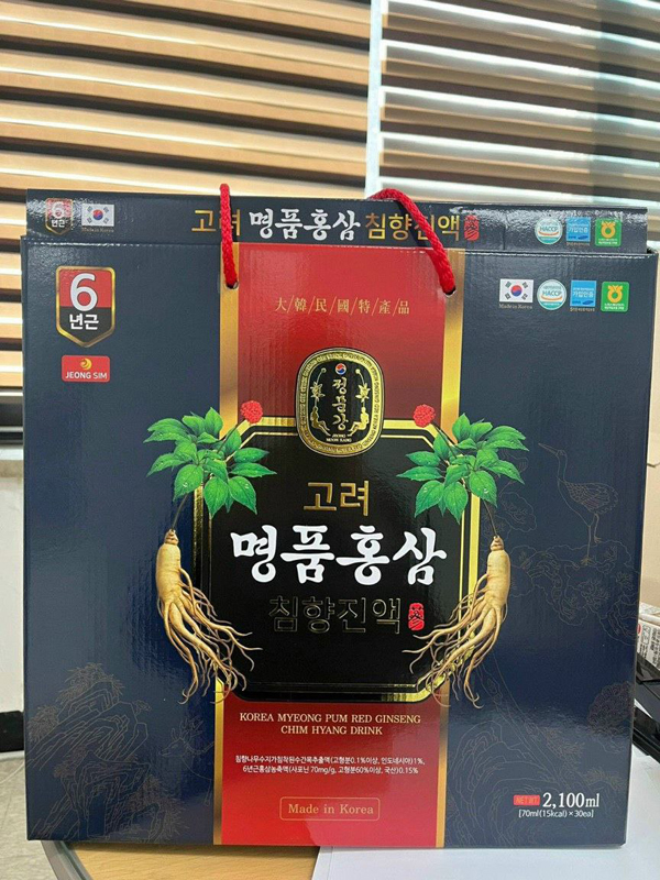 Nước Hồng Sâm Trầm Hương Jeongsim, dạng gói 70ml x30 gói