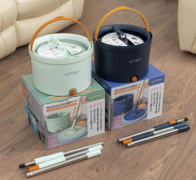Cây làu nhà tách nước bẩn+ Set 2 bông thay thế Kaiyo - Nhật