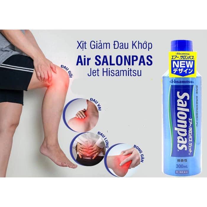 Xịt giảm đau khớp, cơ bắp Salompas 300ml- Nhật