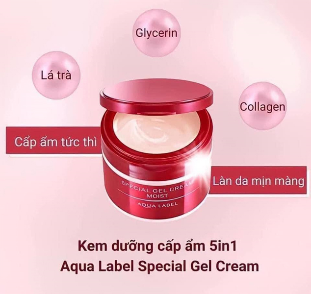 Kem dưỡng Shiseido Aqua Label đỏ 90g (5 in 1) - Nhật