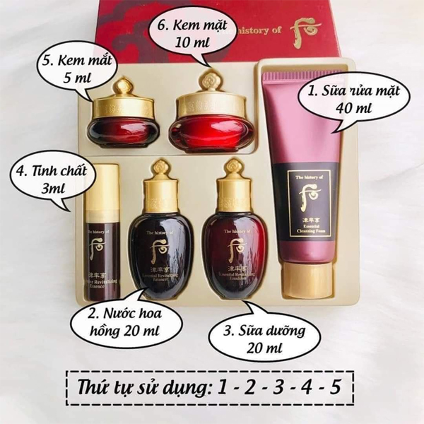 Bộ mỹ phẩm Whoo Jinyulhyang Special Gift Set 6 Sản Phẩm- Hàn