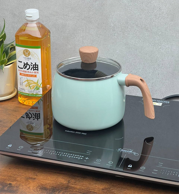 NỒI CHIÊN NGẬP DẦU CÓ VÒI RÓT KAIYO 16CM - Xanh ngọc