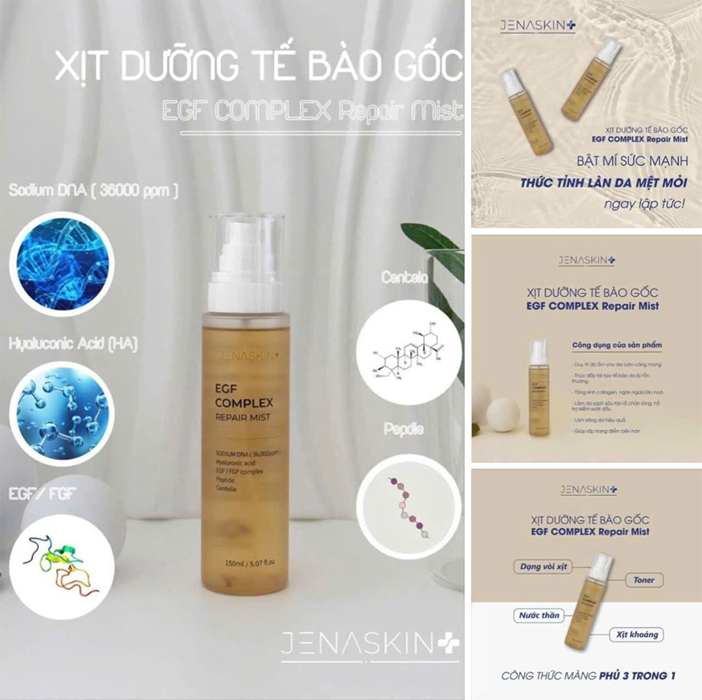 Xịt dưỡng da tế bào gốc Jenaskin 150ml- Hàn